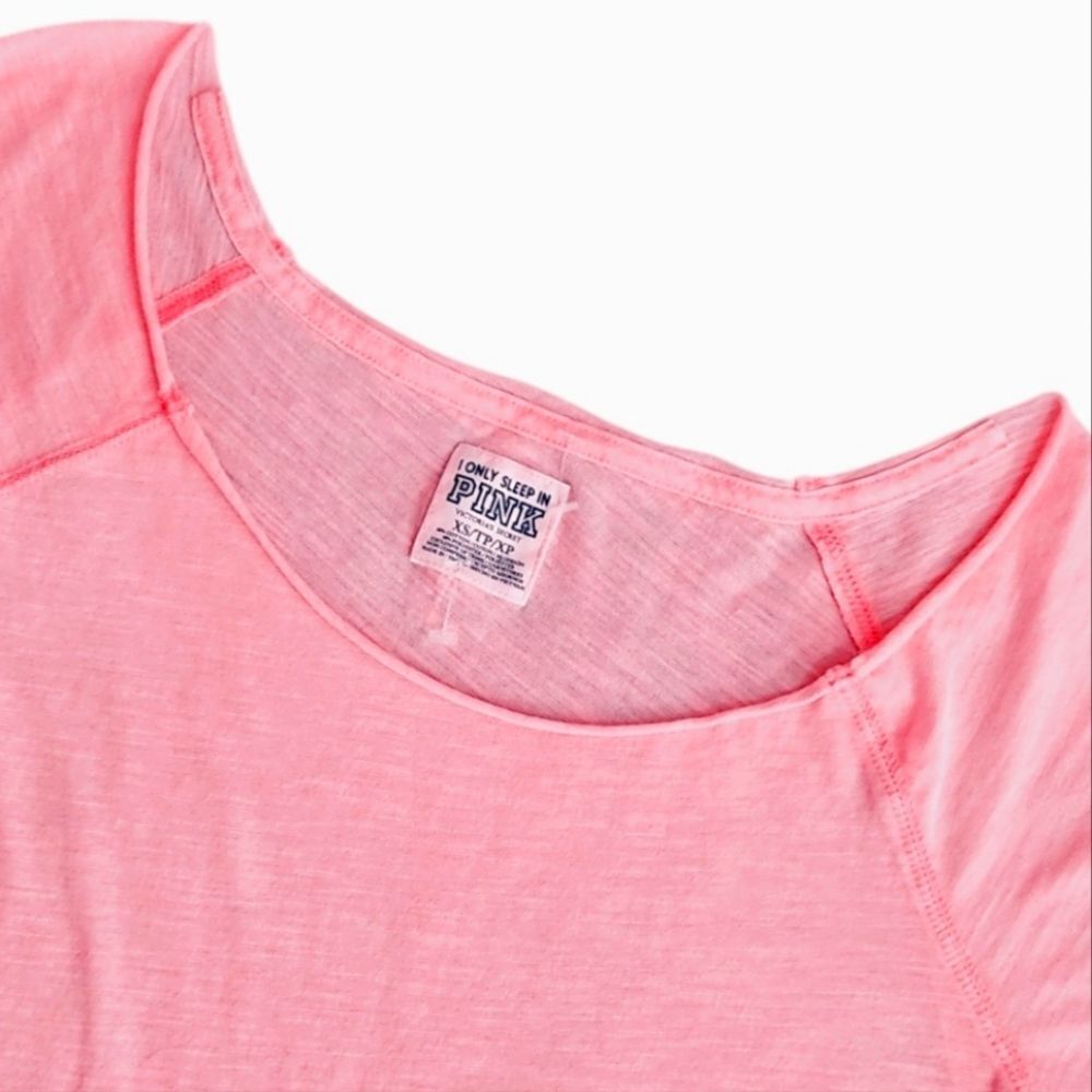 Pink by Victoria's Secret Women's Coral Sleepwear Comfort Pajama Tee Size XS - Picture 7 of 14